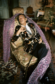 Salvador Dali dans sa suite au Meurice, chambre numéro 101, Paris, France