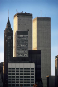 The original 1 World Trade Center and 2 World Trade Center, New York, USA, 1973