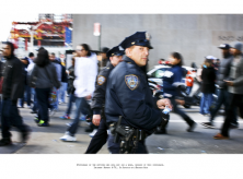 Photograph of the officers who will not say a word, because of this photograph. Incident Report n° 76, In Advance of A Broken Arm, New York, Etats-Unis, 2009-2010
