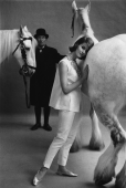 1959, London, for British Vogue, with horse