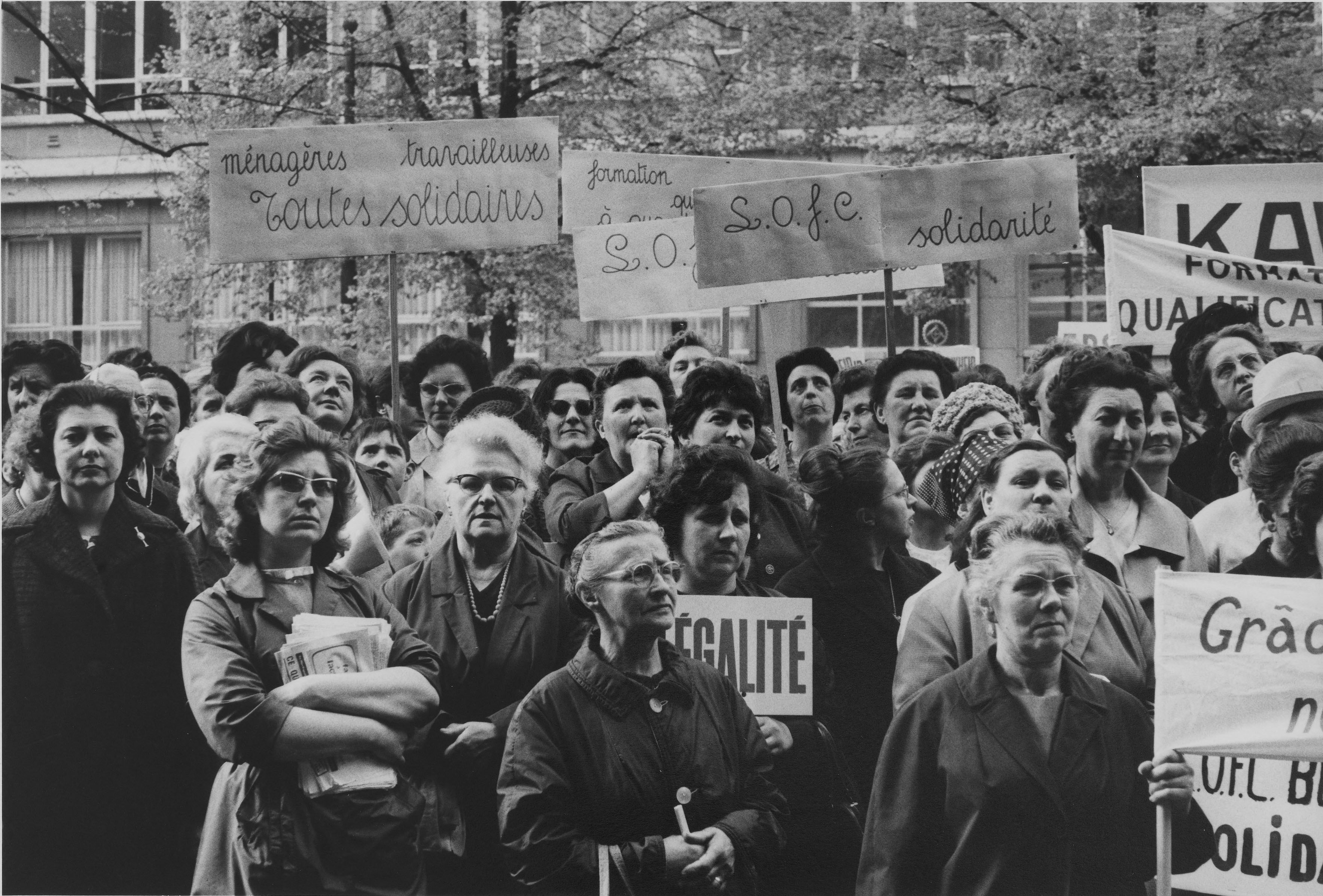 Grève des femmes pour l’égalité salariale, Herstal, Belgique, 1966.