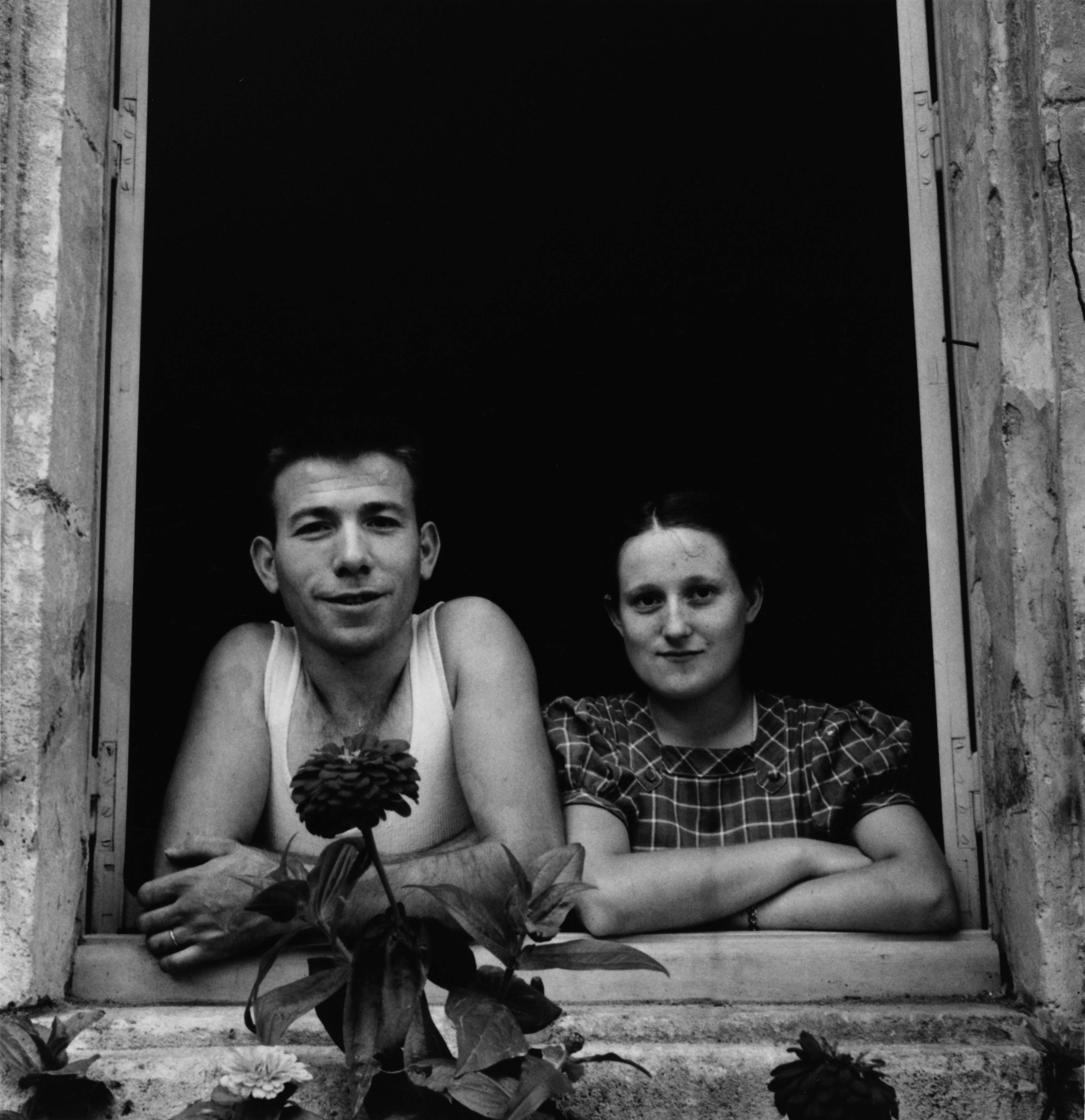 Couple à la campagne, Charente, 1958