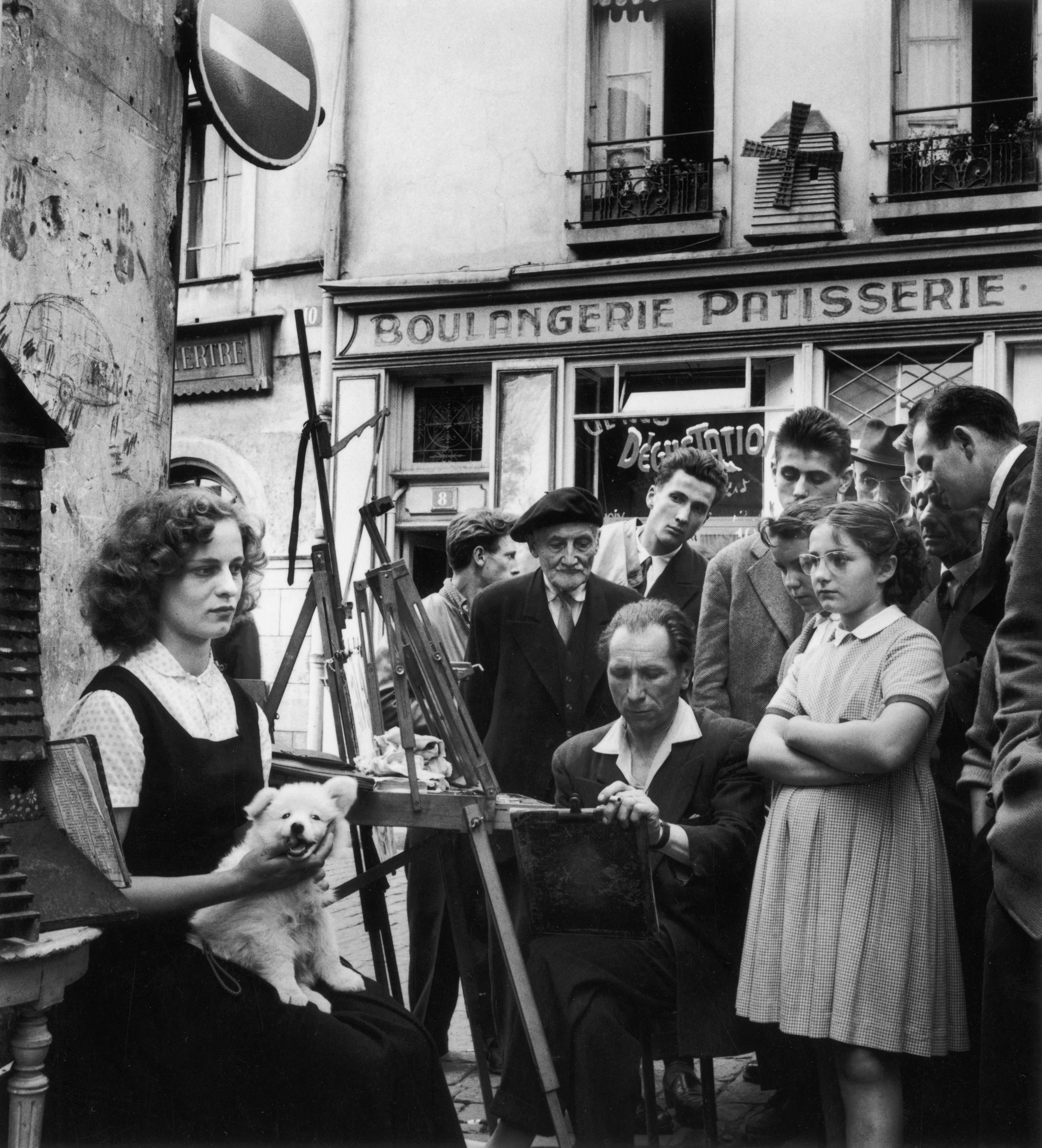 Portraitiste, place du Tertre, Montmartre, Paris, 1956 Epoque