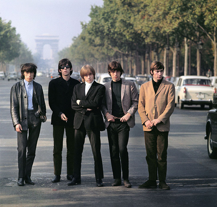 Les Rolling Stones, au milieu des Champs Elysées, Paris, France, 1965