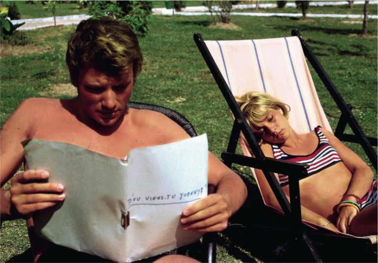 Sylvie Vartan et Johnny Hallyday, Camargue, France, 1963