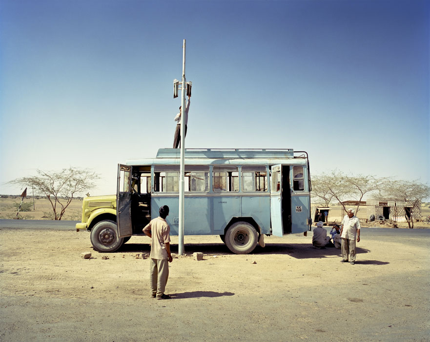 Bus public, Bhiyad, Rajasthan, Inde, 2001