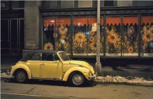 Flower Power Bug, Volkswagen Convertible Beetle (bug), near 23rd Street and 6th Avenue, 1975