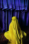Woman in Canary Burqa, Kabul, Afghanistan, 2002