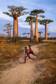 Boys Play with Hoops, Morondava, Madagascar, 2019