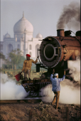 Taj and Train (vertical), Agra, Uttar Pradesh, India, 1983