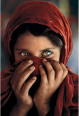 Afghan Girl with Hands on Face, 1984