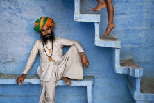 Man Beneath Stairs. Rajasthan, India, 2005.