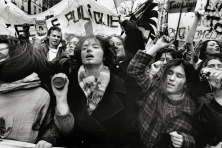 Manifestation étudiante contre l’amendement à la loi Falloux, Paris 1994