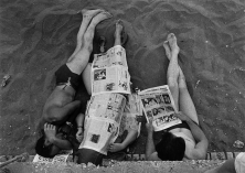 World events, Ostia beach, Rome, 1956