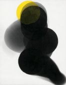 Traces of black ball + one yellow pastille, 1952-53