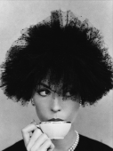 Mary + coffee, Paris, c.1957 (Vogue), Moderne
