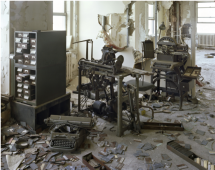 Postal printing factory, Broderick Tower, Detroit, USA, 2005-2010