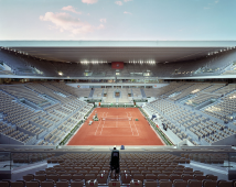 Court Philippe-Chatrier, stade Roland-Garros, Paris, juin 2021