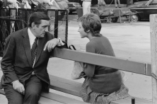 Lino Ventura et Marlène Jobert sur le tournage du "Dernier domicile connu", Paris, France, octobre 1969